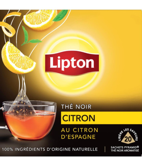 THE NOIR CITRON LIPTON 20 SACHETS 34G