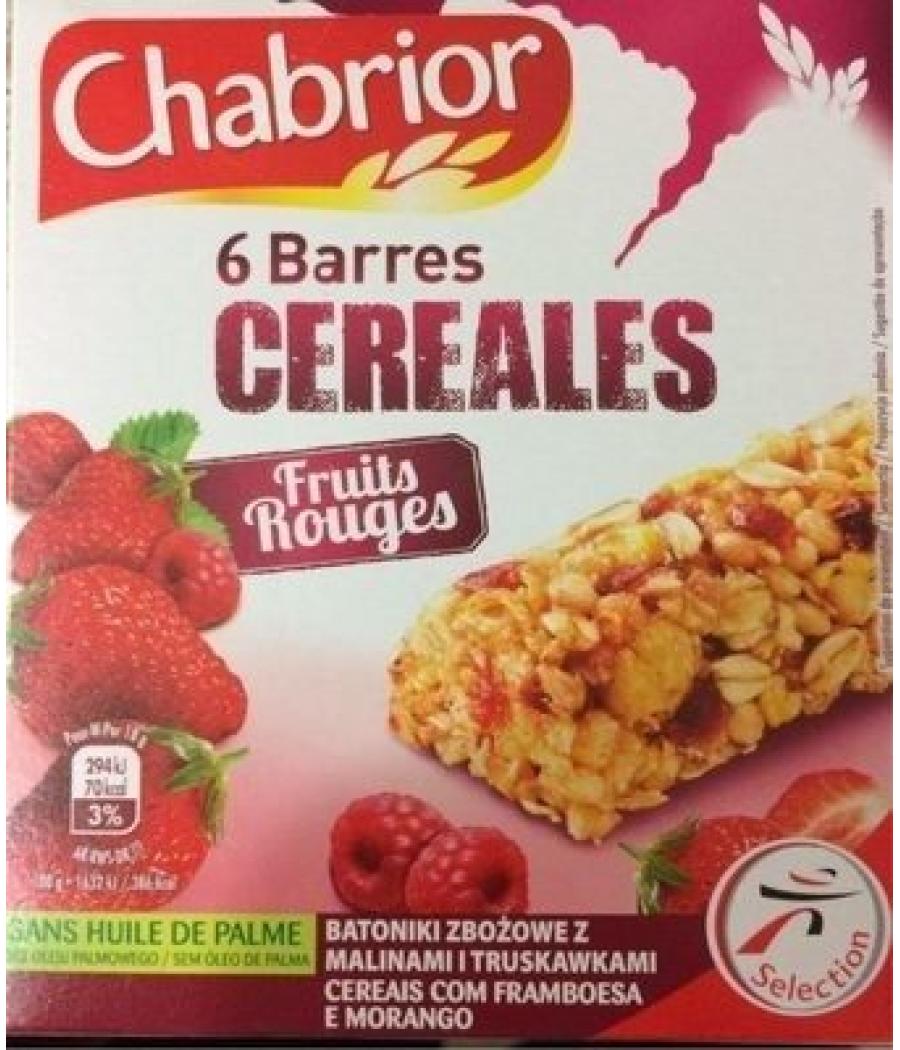 BARRES DE CEREALES FRUITS ROUGES X6 108G