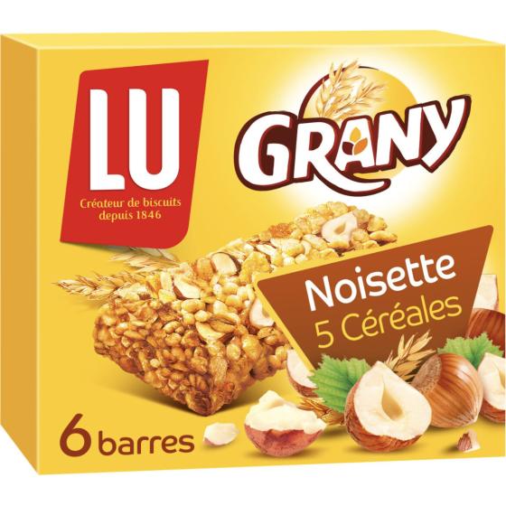 BARRES CEREALES GRANY NOISETTES 5 CEREALES LU 125G