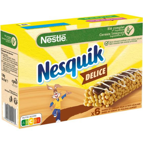DELICE BARRES DE CEREALES 6X23G NESTLE NESQUIK 138G