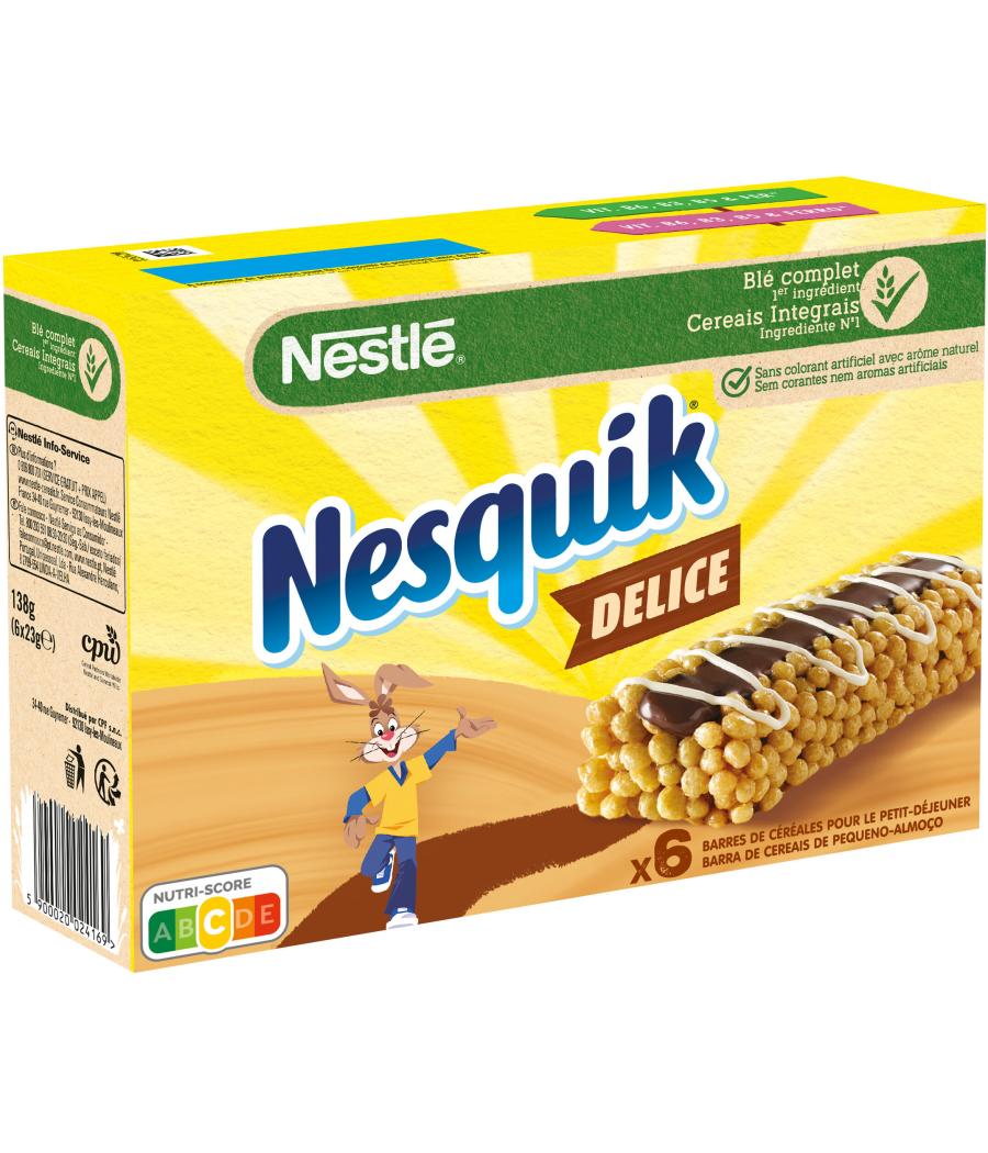 DELICE BARRES DE CEREALES 6X23G NESTLE NESQUIK 138G