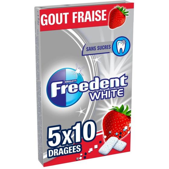 CHEWING-GUM FRAISE FREEDENT WHITE 70G