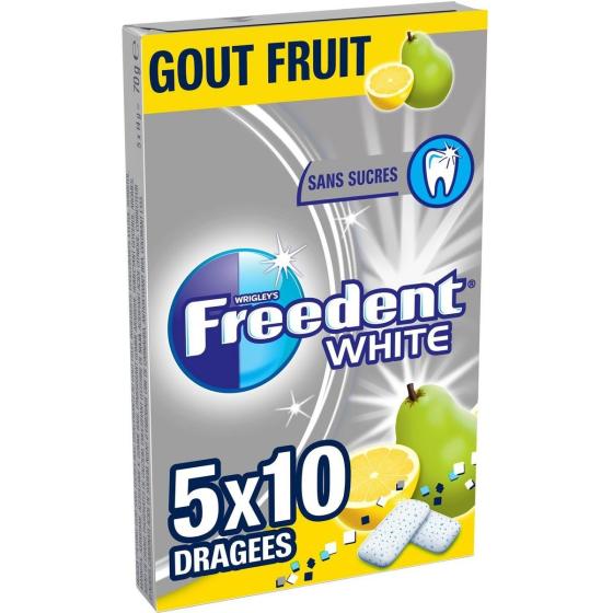 CHEWING-GUM GOUT FRUIT FREEDENT WHITE 70G