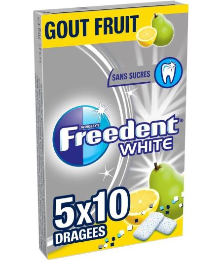 CHEWING-GUM GOUT FRUIT FREEDENT WHITE 70G