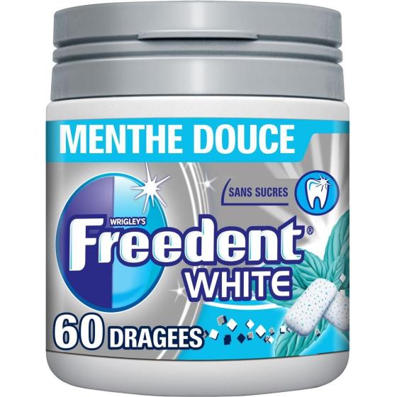 CHEWING-GUM MENTHE DOUCE FREEDENT WHITE 84G