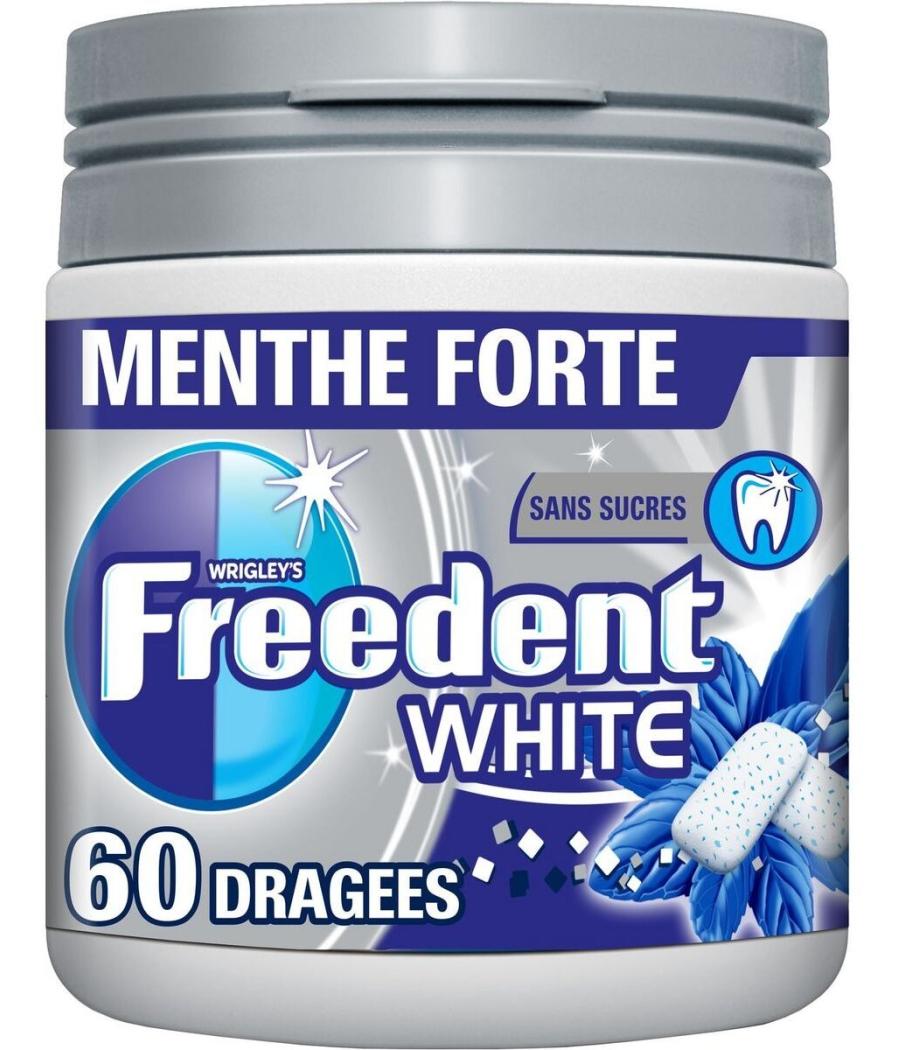 CHEWING-GUM MENTHE FORTE WHITE FREEDENT 84G