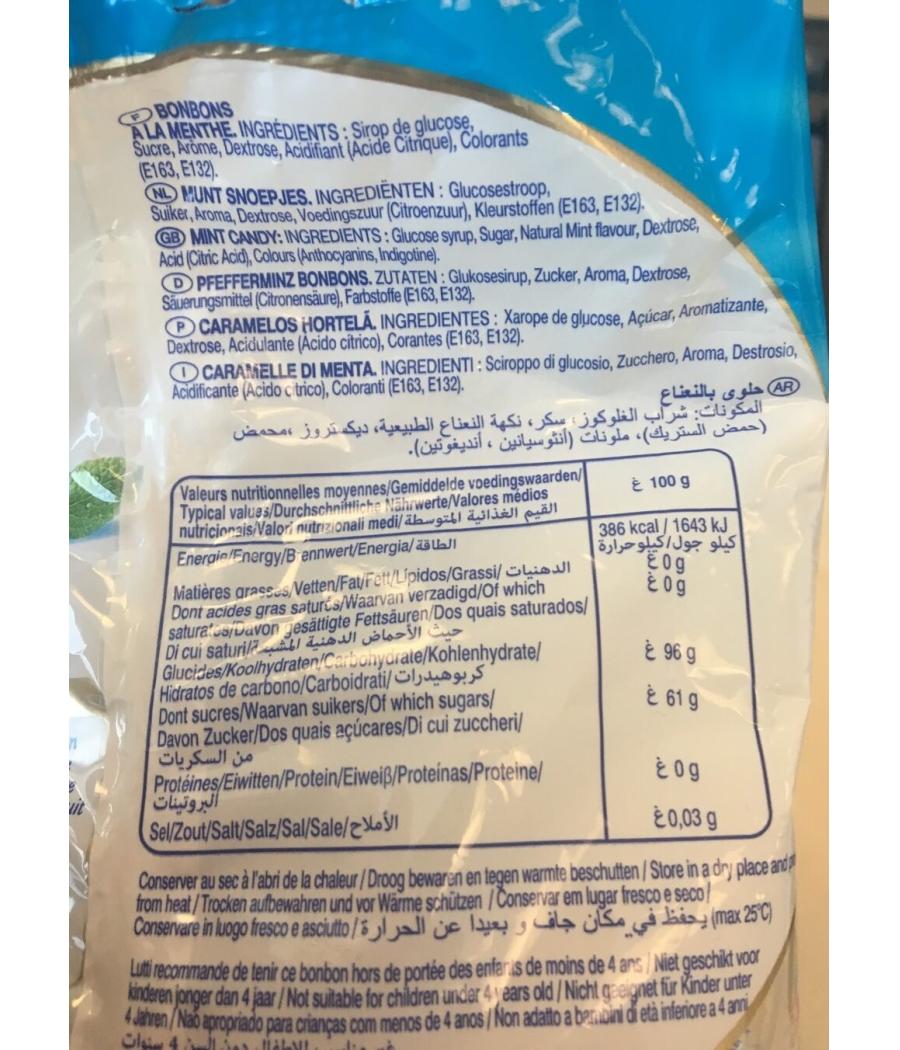 SACHET BONBONS LUTTI MINT 150G