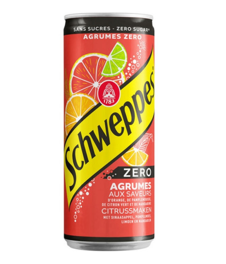SCHWEPPES AGRUMES ZERO 33CL