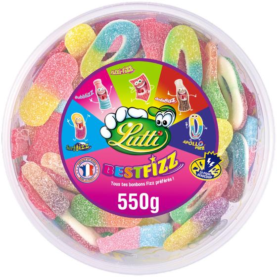 BONBON LUTTI BEST FIZZ TUBO 550G