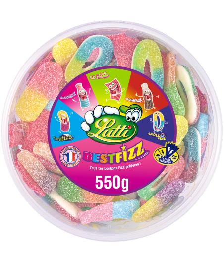BONBON LUTTI BEST FIZZ TUBO 550G