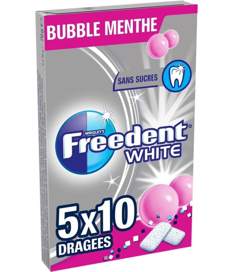 CHEWING-GUM FREEDENT WHITE BUBBLE MENTHE 70G