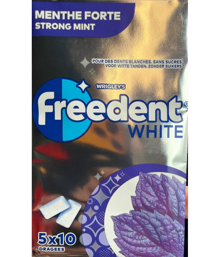 CHEWING-GUM FREEDENT WHITE M.FORTE 5 X 14G (50 DRAGEES)
