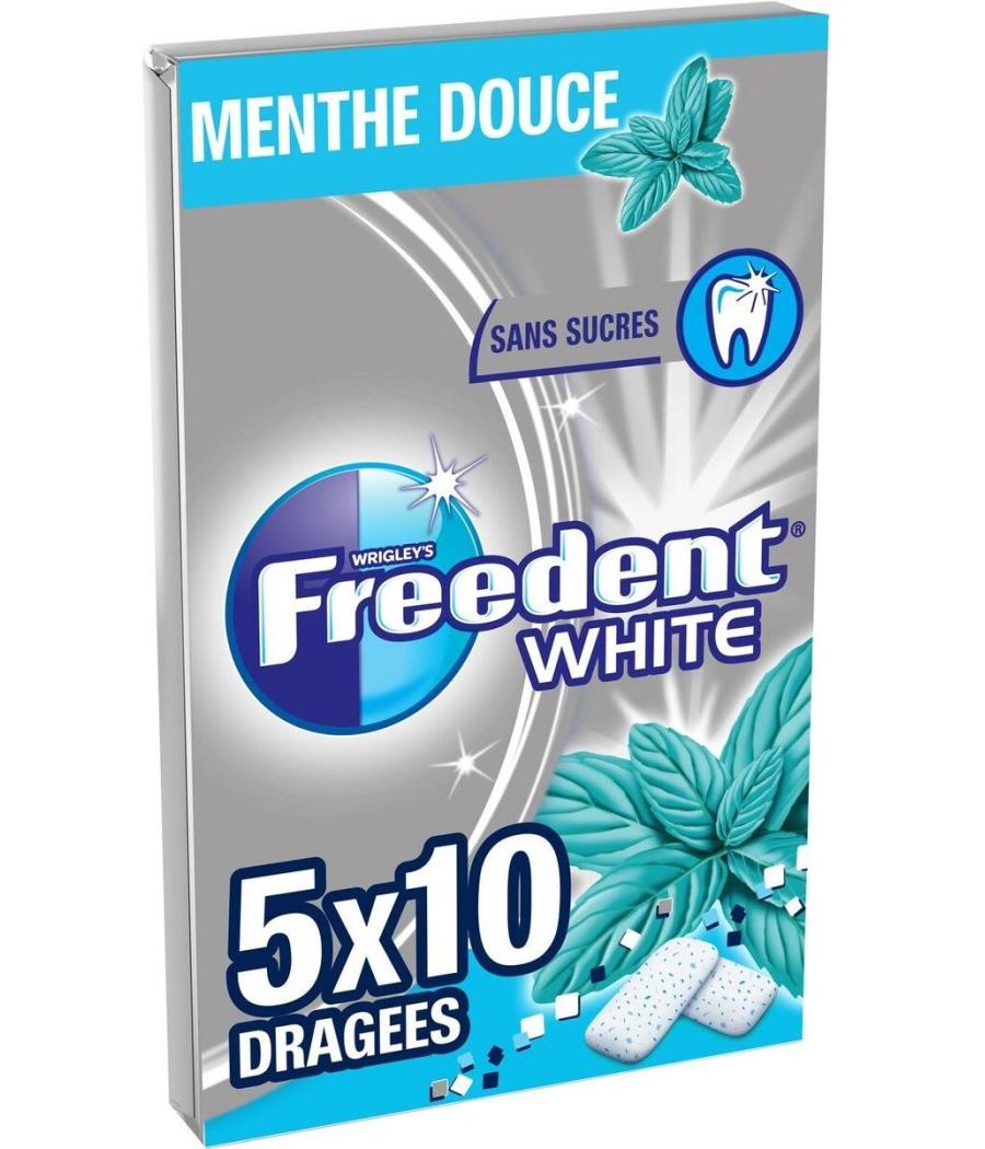 CHEWING-GUM MENTHE DOUCE FREEDENT WHITE 70G