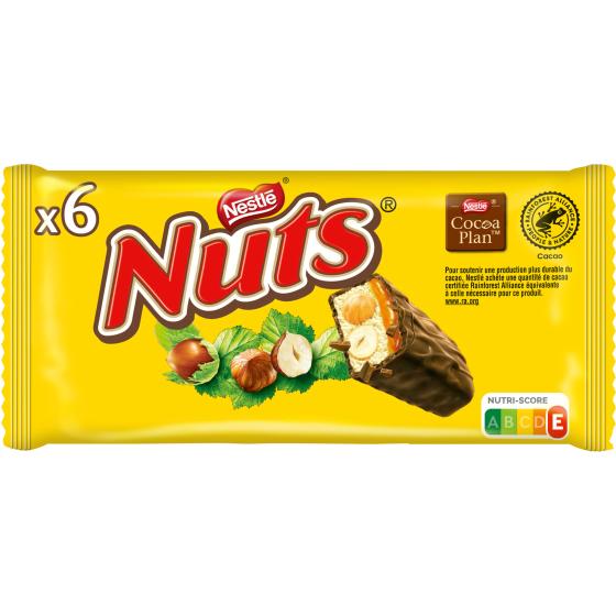 NUTS BARRES CHOCOLATEES - 6X42G 252 G