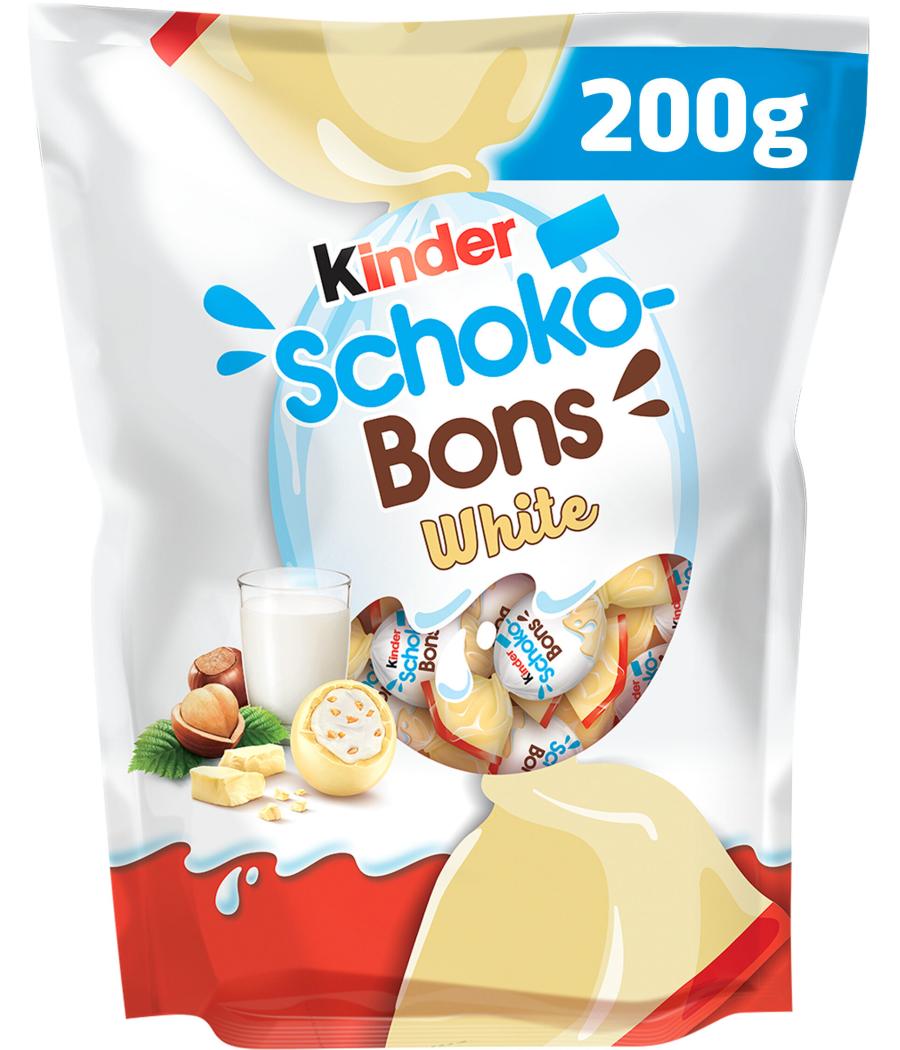 BONBONS CHOCOLATS SCHOKO BONS WHITHE KINDER 200G