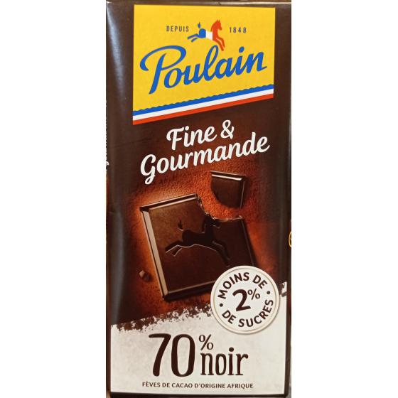 TABLETTE DE CHOCOLAT NOIR POULAIN 100G