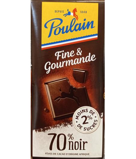 TABLETTE DE CHOCOLAT NOIR POULAIN 100G
