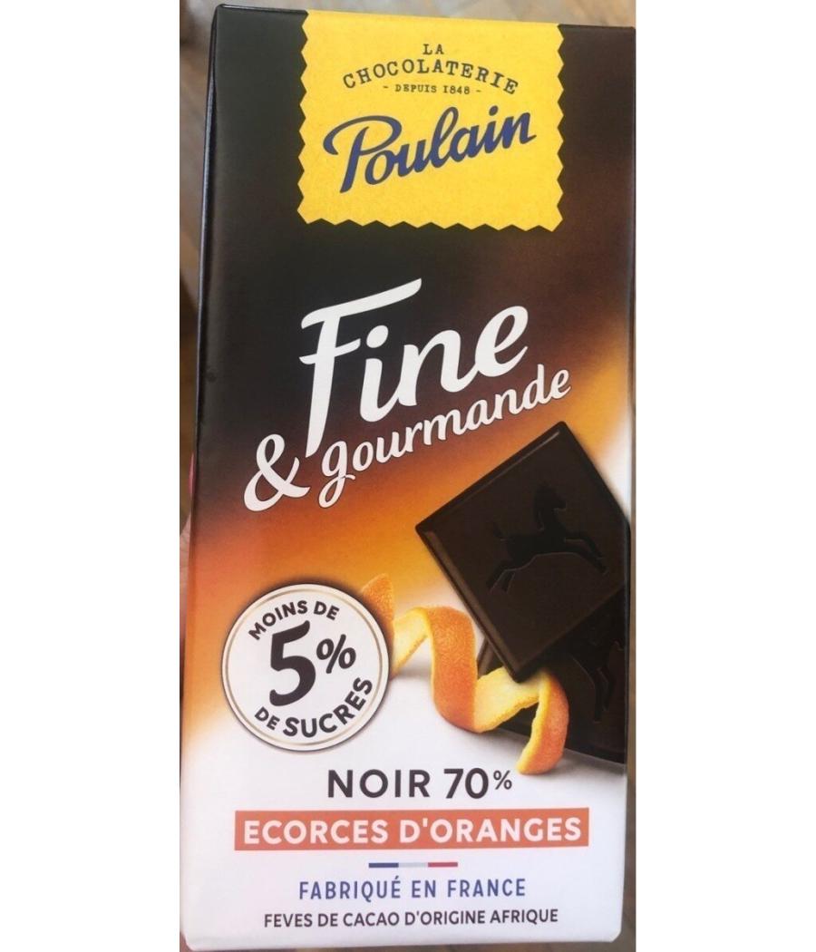 TABLETTE DE CHOCOLAT FINE & GOURMANDE POULAIN 100G