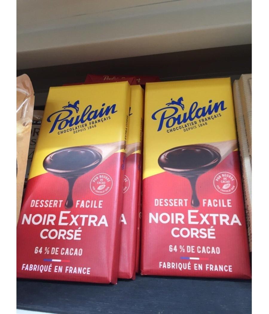 TABLETTE DE CHOCOLATIER DESSERT FACILE NOIR EXTRA CORSE POULAIN 180G