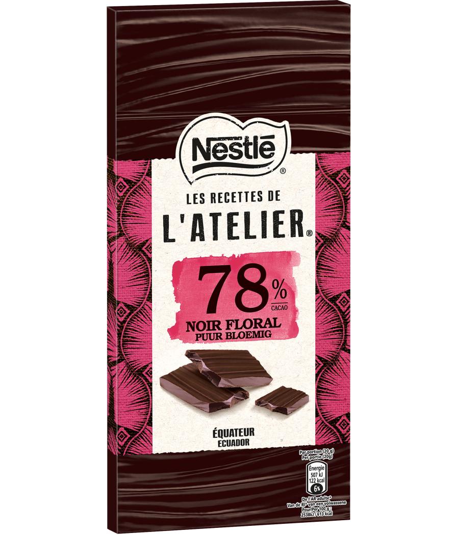 TABLETTE DE CHOCOLAT NOIR L'ATELIER NESTLE 100G