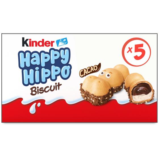 BISCUITS FOURRES AU CACAO KINDER HAPPY HIPPO 103.5G