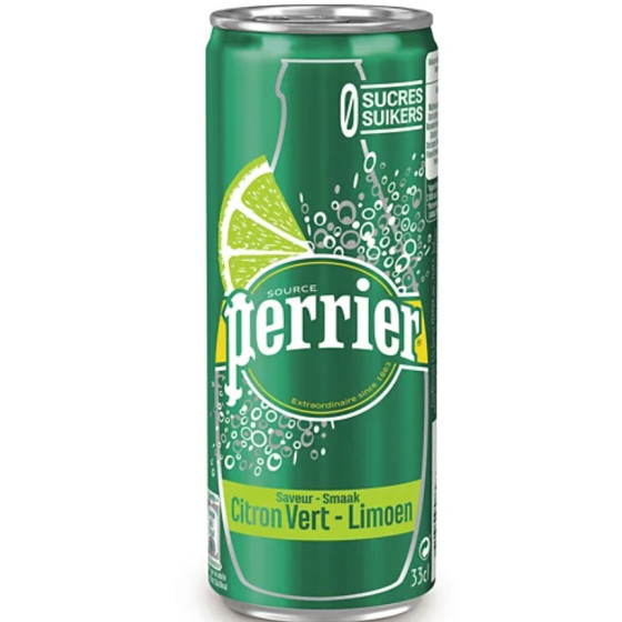 EAU GAZEUSE PERRIER CITRON VERT 33CL