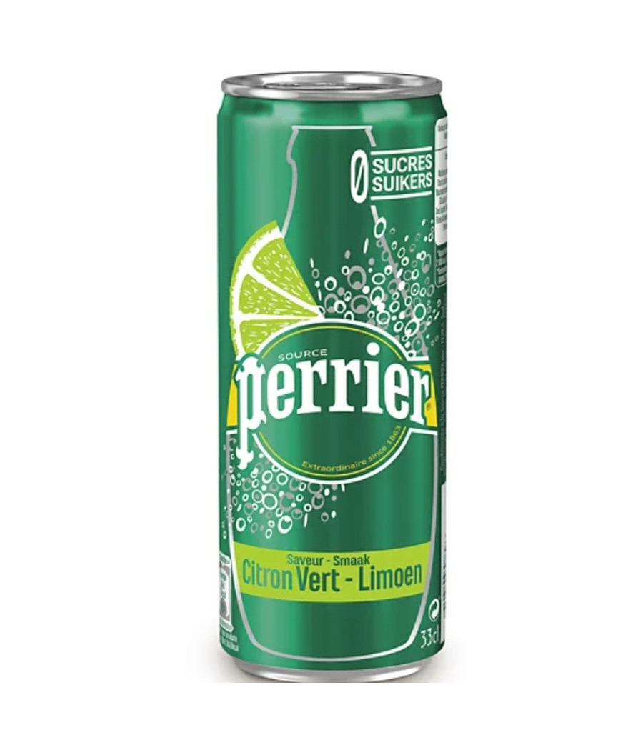 EAU GAZEUSE PERRIER CITRON VERT 33CL