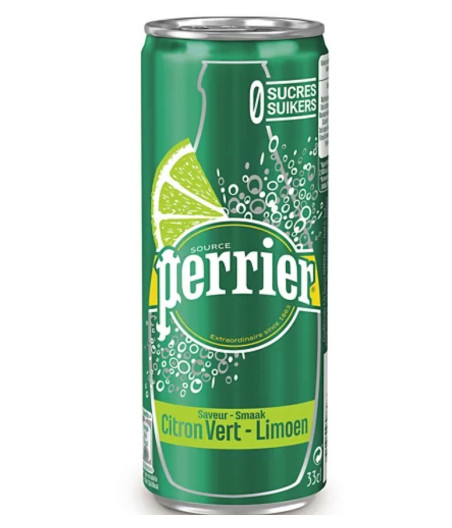 EAU GAZEUSE PERRIER CITRON VERT 33CL