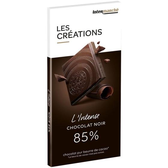TABLETTE DEGUSTATION CHOCOLAT NOIR 85% LES CREATIONS 100G