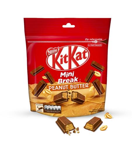 MINI BARRE DE CHOCOLAT  BEURRE DE CACAHUETE  KITKAT  104G