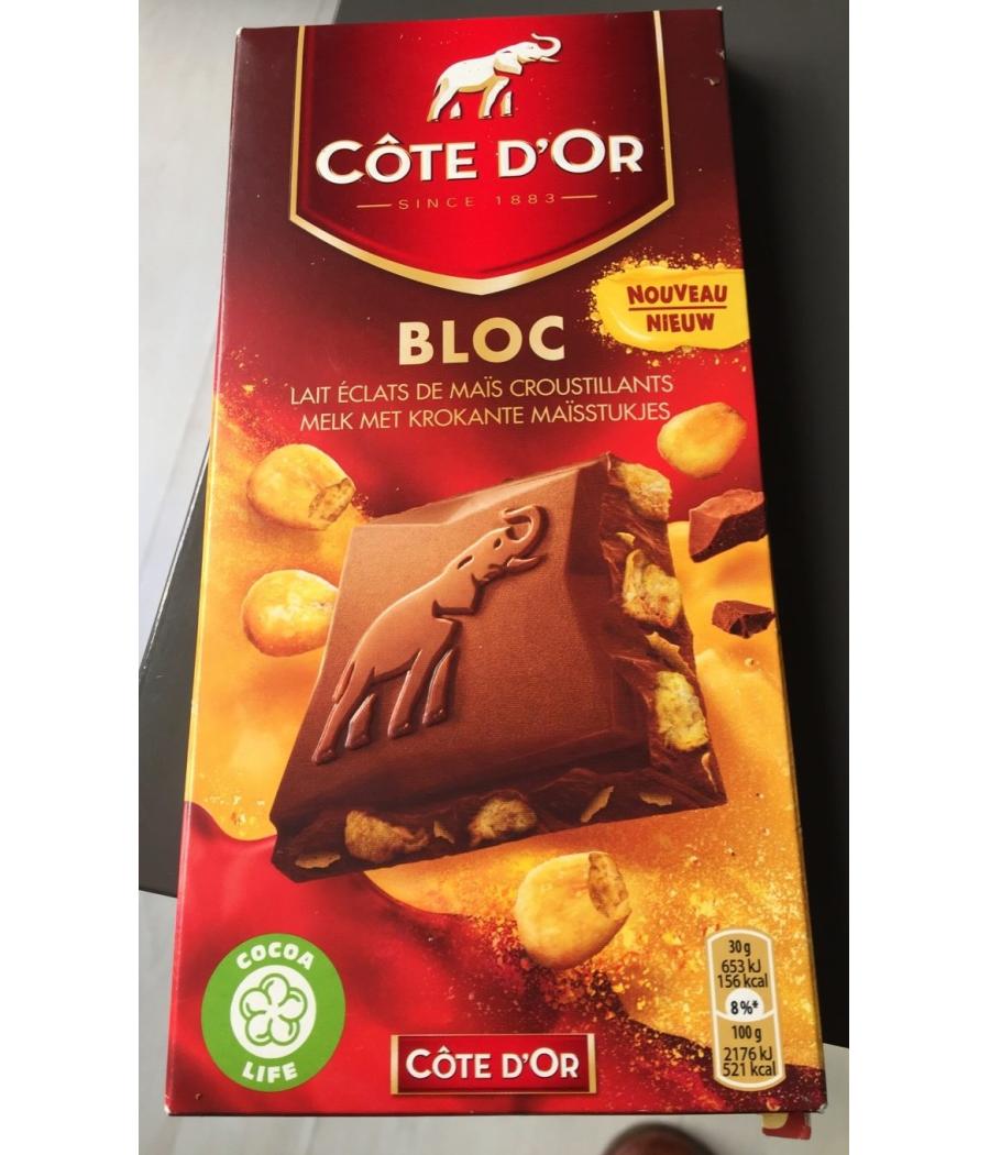 CHOCOLAT BLOC LAIT ECLATS DE MAIS CROUSTILLANTS 180G