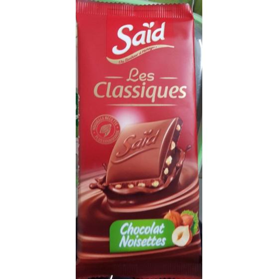 CHOCOLAT NOISETTES LES CLASSIQUES SAIDA 100G