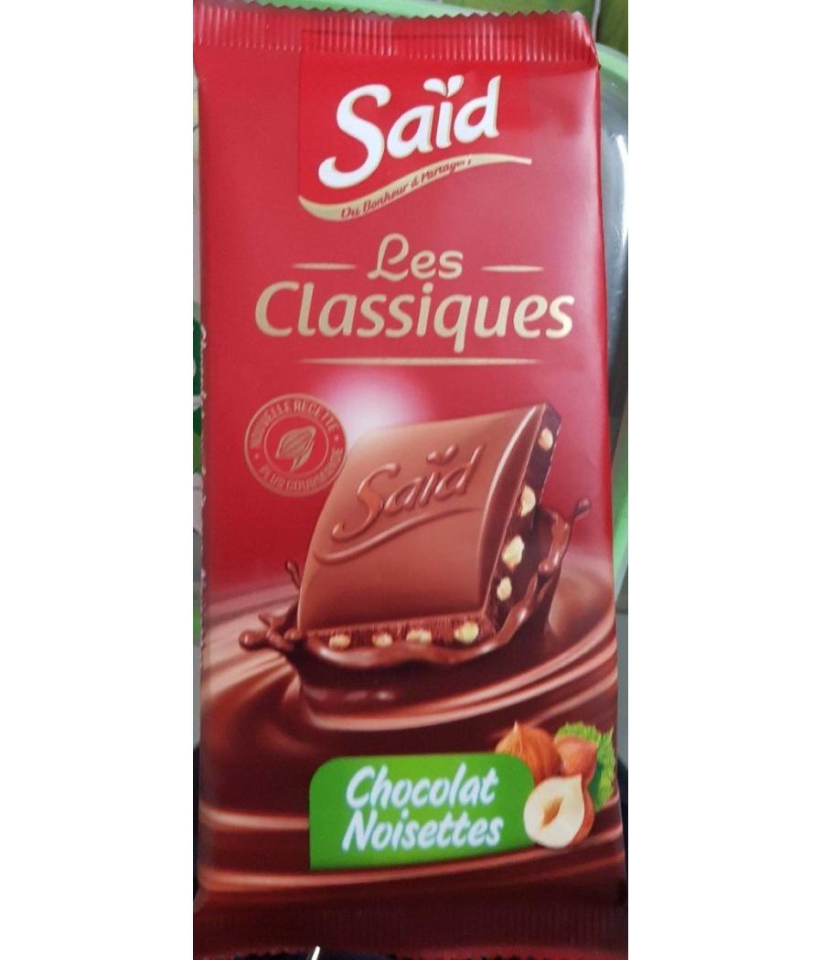 CHOCOLAT NOISETTES LES CLASSIQUES SAIDA 100G