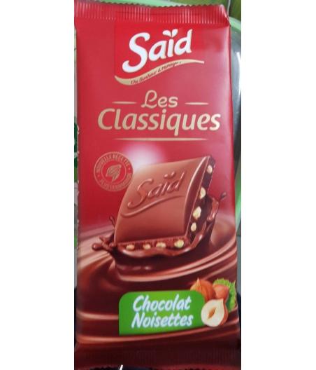 CHOCOLAT NOISETTES LES CLASSIQUES SAIDA 100G