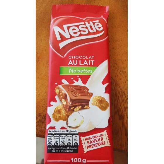 CHOCOLAT AU LAIT NOISETTES