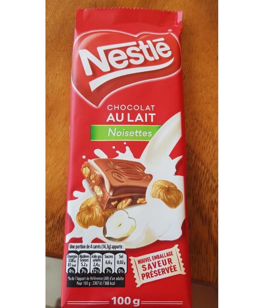 CHOCOLAT AU LAIT NOISETTES