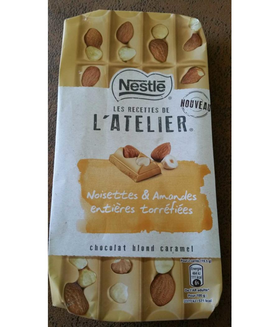 CHOCOLAT BLOND CARAMEL NOISETTES NESTLE 195G