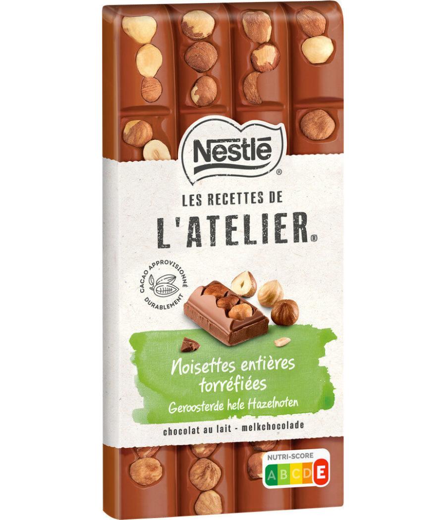NESTLE L'ATELIER TABLETTE CHOCOLAT LAIT NOISETTES - 170G
