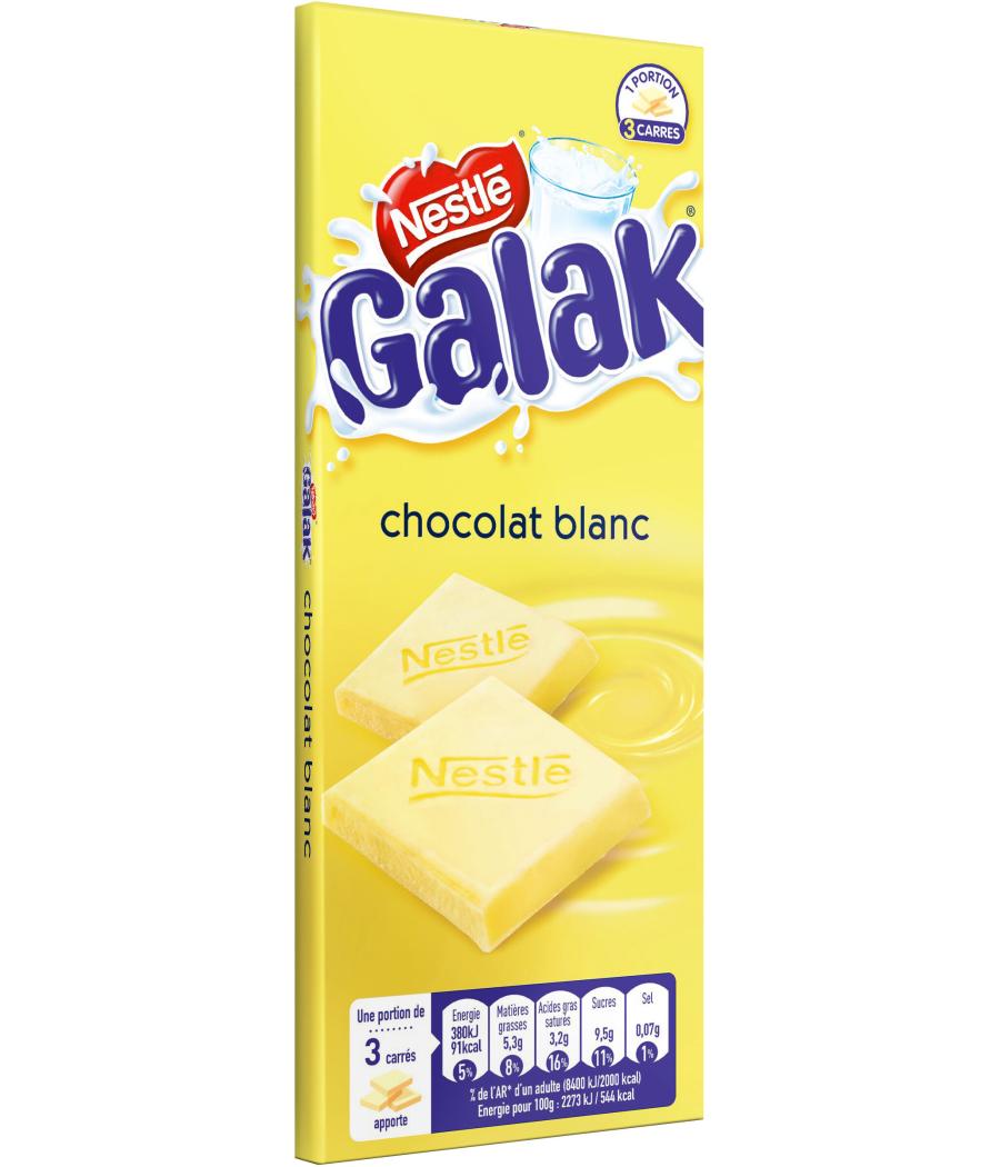 TABLETTE DE CHOCOLAT BLANC GALAK NESTLE 100G