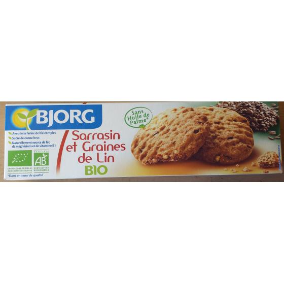BISCUITS SARRASIN ET GRAINES DE LIN BIO 125G