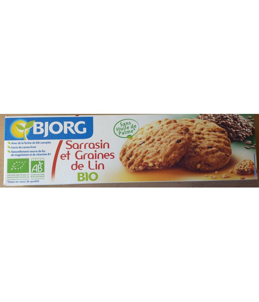 BISCUITS SARRASIN ET GRAINES DE LIN BIO 125G