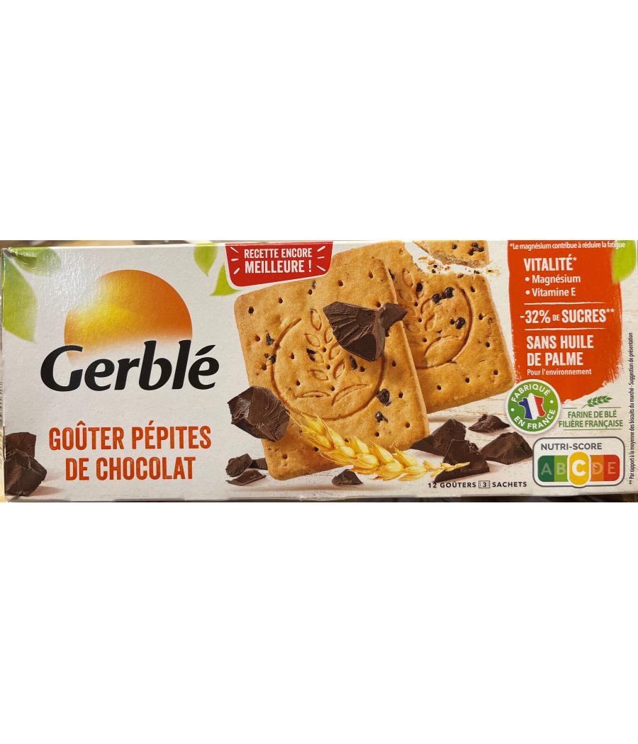 GOUTER PEPITES DE CHOCOLAT 3 SACHETS DE 4 BISCUITS, 250G