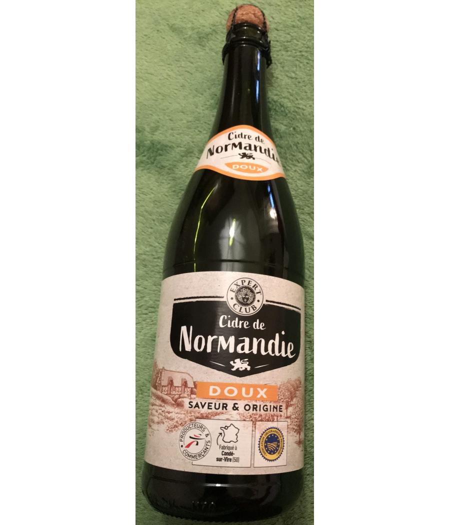 CIDRE DE NORMANDIE DOUX  75 CL