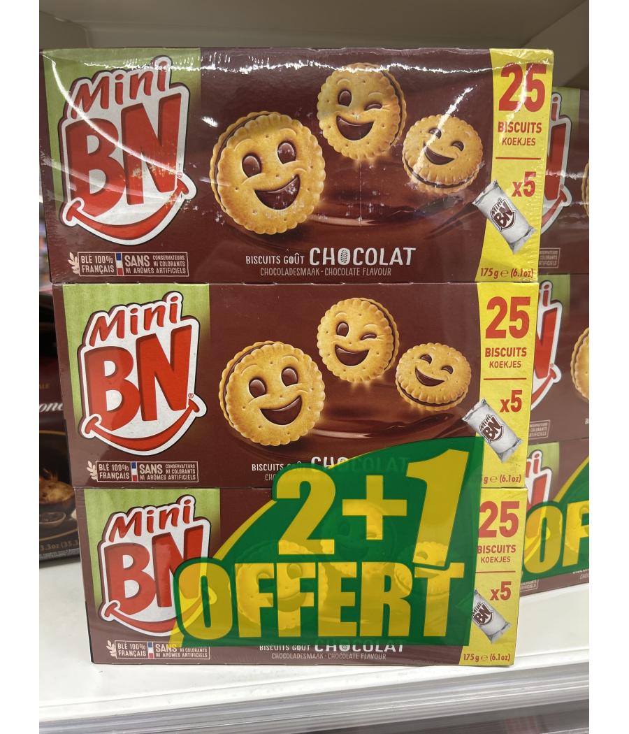 BN MINI BISCUITS GOÛT CHOCOLAT 3x175 G