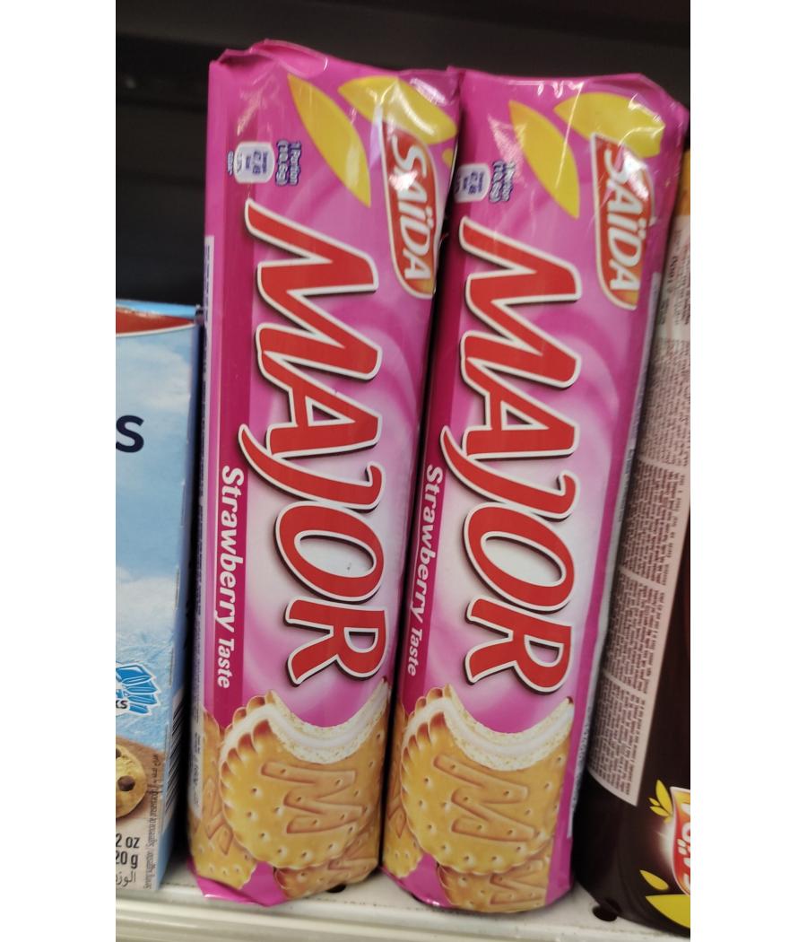 BISCUITS MAJOR FOURRE FRAISE SAIDA 160G