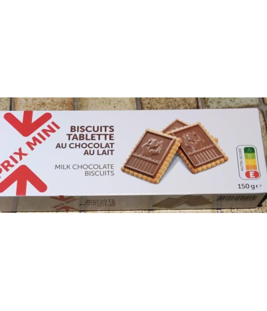 BISCUITS TABLETTE AU CHOCOLAT AU LAIT 150G