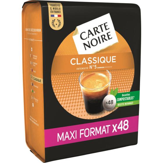CAFE DOSETTES CLASSIQUE INTENSITE 5 CARTE NOIR 336G