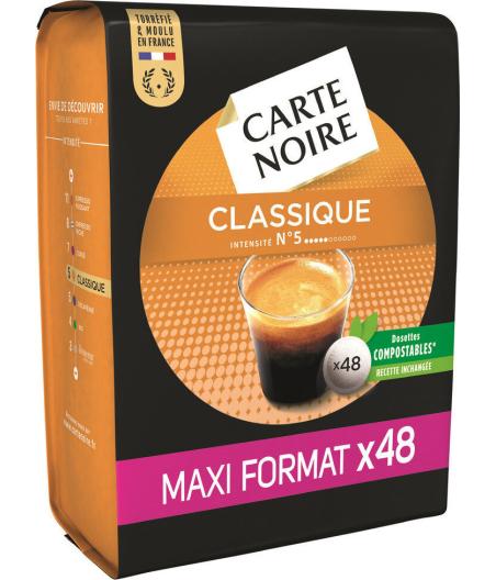 CAFE DOSETTES CLASSIQUE INTENSITE 5 CARTE NOIR 336G
