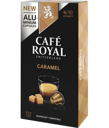 CAFE CAPSULES CARAMEL INTENSITE 4 COMPATIBLE NESPRESSO CAFE ROYAL 50G