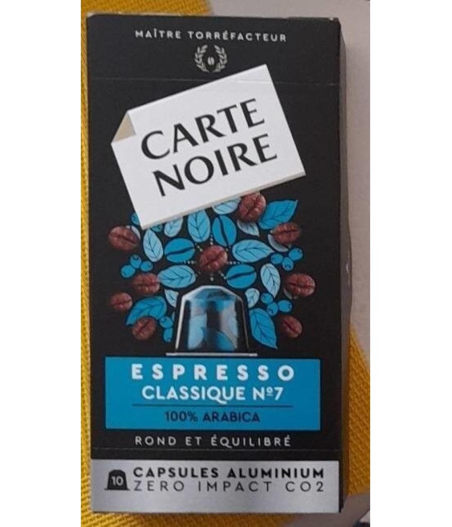 CAFE CAPSULES ALUMINIUM ESPRESSO CARTE NOIR 5,5G